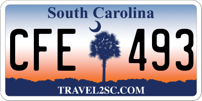 SC license plate CFE493