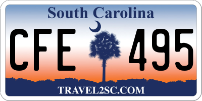 SC license plate CFE495