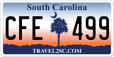 SC license plate CFE499