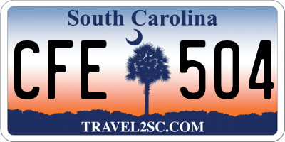 SC license plate CFE504