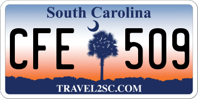 SC license plate CFE509