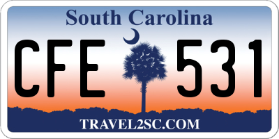 SC license plate CFE531