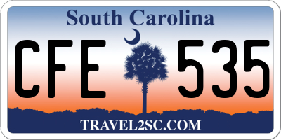 SC license plate CFE535