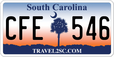 SC license plate CFE546