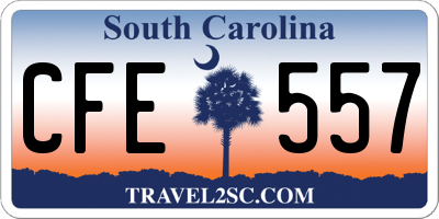 SC license plate CFE557