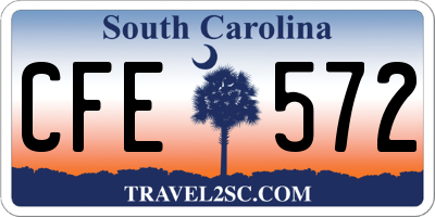 SC license plate CFE572