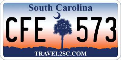SC license plate CFE573
