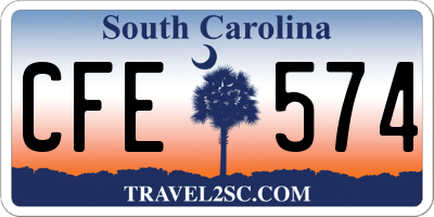 SC license plate CFE574