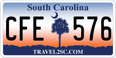 SC license plate CFE576