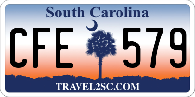 SC license plate CFE579