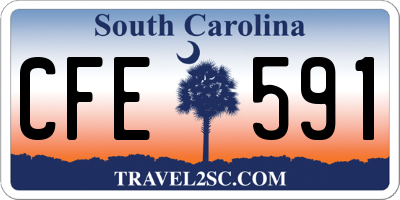 SC license plate CFE591