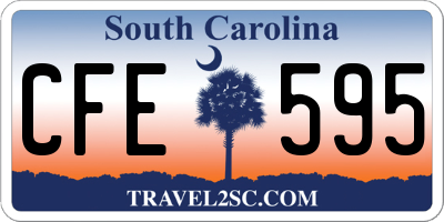 SC license plate CFE595