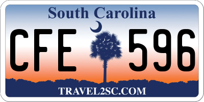 SC license plate CFE596