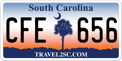 SC license plate CFE656