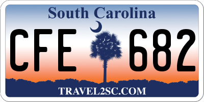 SC license plate CFE682