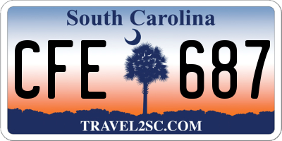 SC license plate CFE687