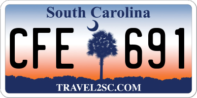 SC license plate CFE691