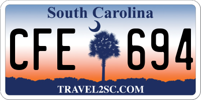 SC license plate CFE694