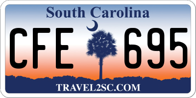 SC license plate CFE695