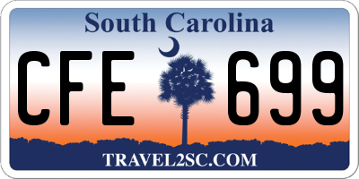 SC license plate CFE699
