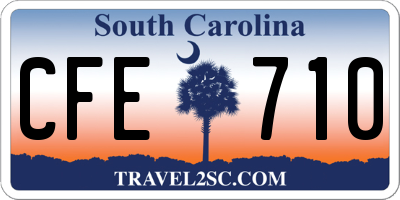 SC license plate CFE710