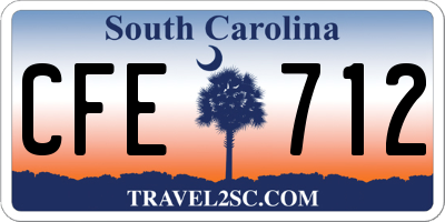 SC license plate CFE712