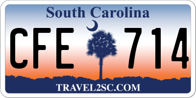 SC license plate CFE714