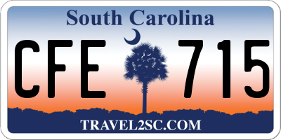 SC license plate CFE715
