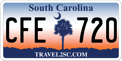 SC license plate CFE720
