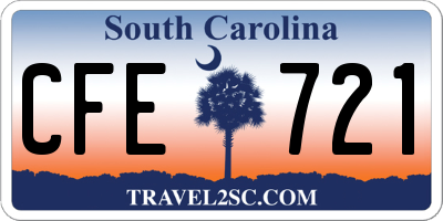 SC license plate CFE721