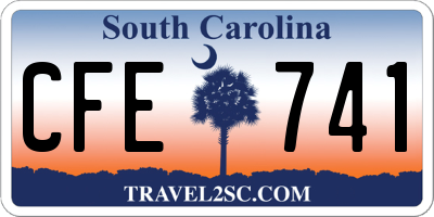 SC license plate CFE741