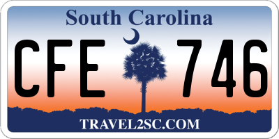 SC license plate CFE746