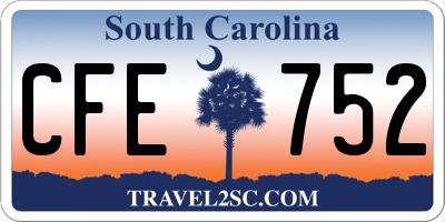 SC license plate CFE752