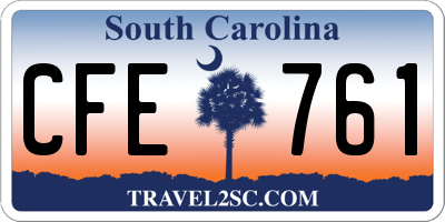SC license plate CFE761
