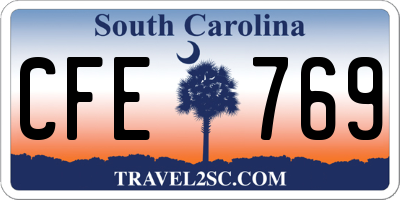 SC license plate CFE769
