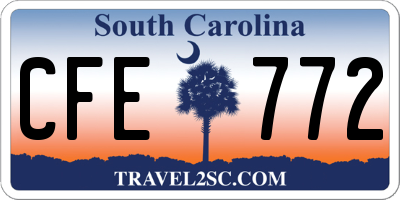 SC license plate CFE772