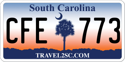 SC license plate CFE773