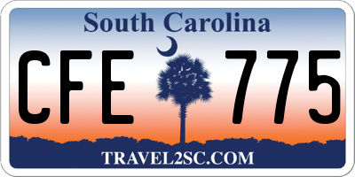 SC license plate CFE775