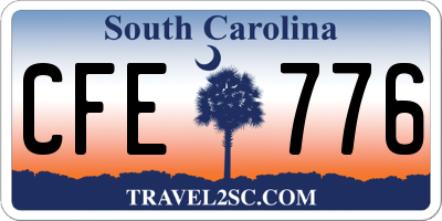 SC license plate CFE776
