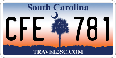 SC license plate CFE781