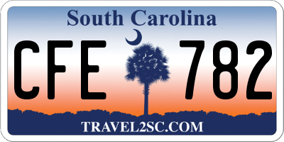 SC license plate CFE782