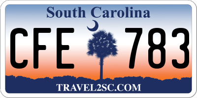 SC license plate CFE783