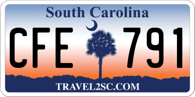 SC license plate CFE791