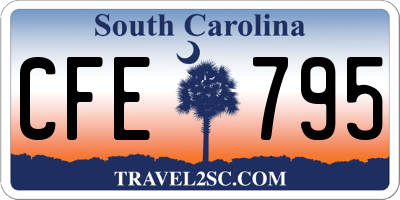 SC license plate CFE795