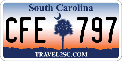 SC license plate CFE797