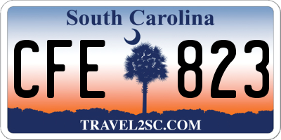 SC license plate CFE823