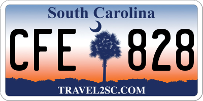 SC license plate CFE828