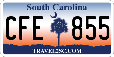 SC license plate CFE855