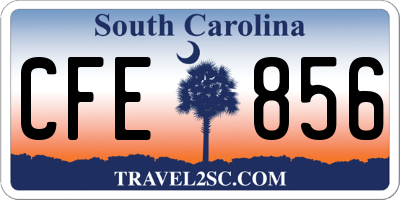 SC license plate CFE856