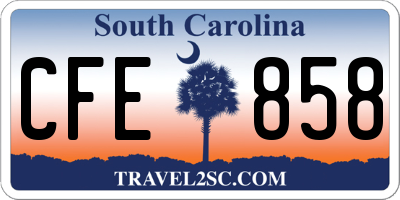 SC license plate CFE858